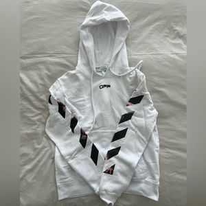 OFF-WHITE Virgil white Caravaggio arrows slim hoodie